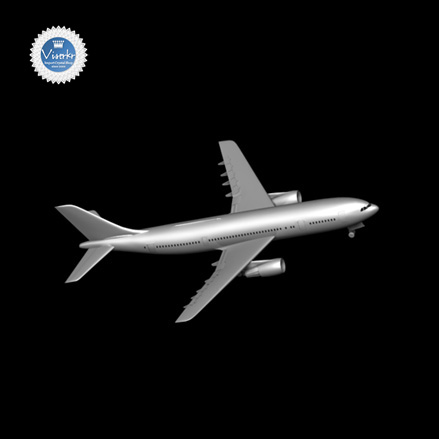 3Dクリスタル 旅客機 写真版