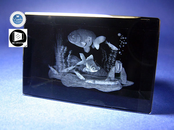 3Dクリスタル  水槽の魚 アクアリウム