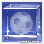3Dクリスタル サッカーボール 写真版